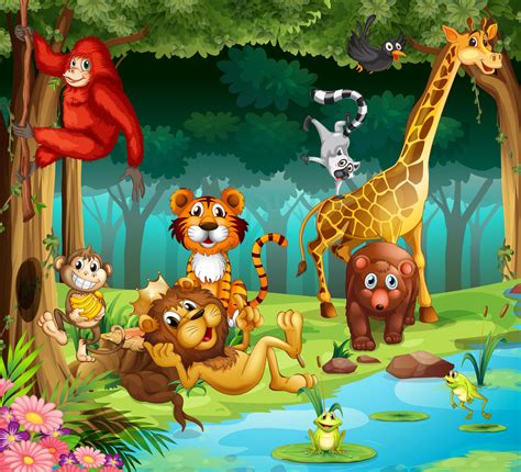 dessin animaux jungle